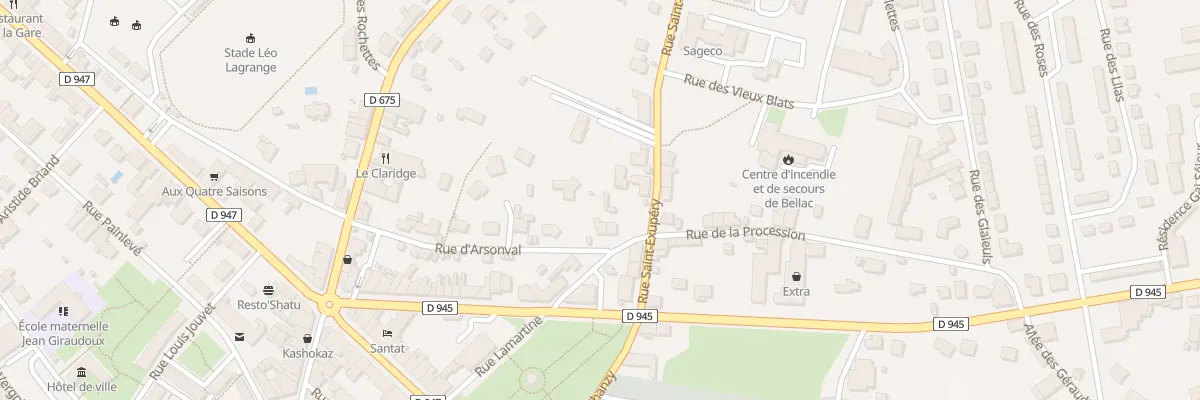 Plan du 23 Rue d’Arsonval à Bellac