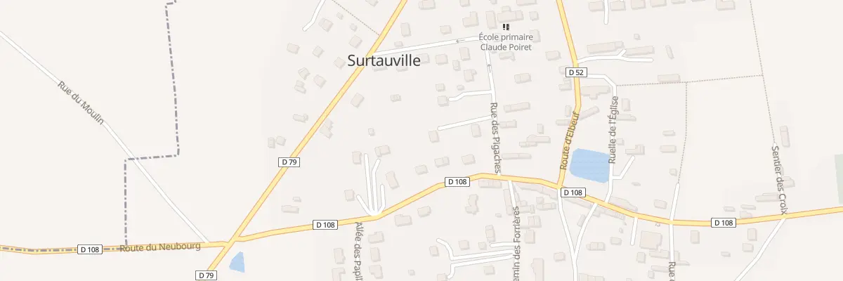 Plan du 9842 Rue des Pigaches à Surtauville