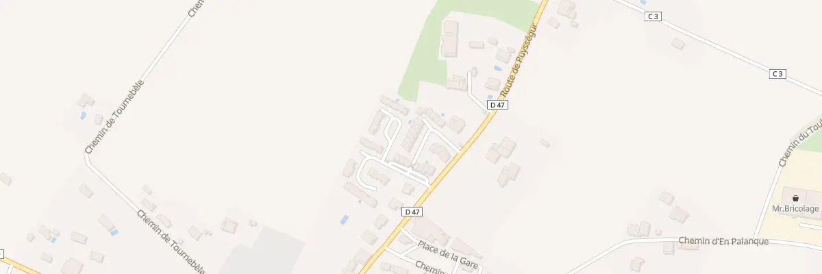 Plan de la Rue de la Font d’Estève à Cadours
