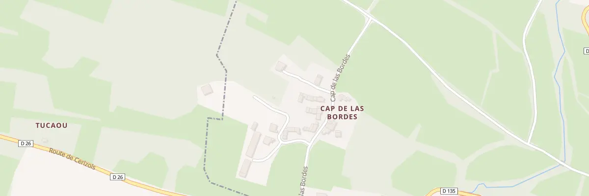 Plan du 6 Cap de Las Bordes à Cérizols