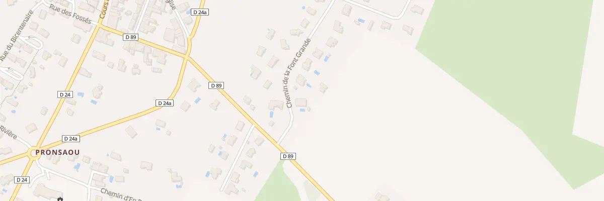 Plan de la Rue de la Font Grande à Cadours