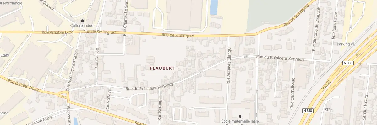Plan du 93 Rue du President Kennedy au Petit-Quevilly