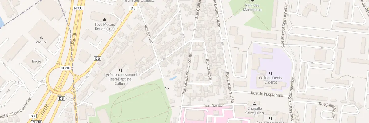Plan du 52H Rue Guillaume Lecointe au Petit-Quevilly