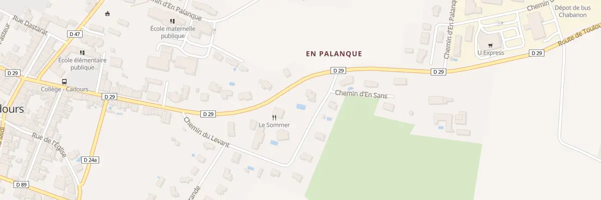 Plan du 2 Che du Levant à Cadours