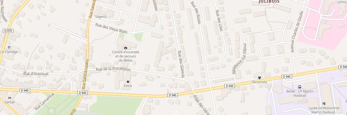 Plan du 1A Rue des Glaieuls à Bellac