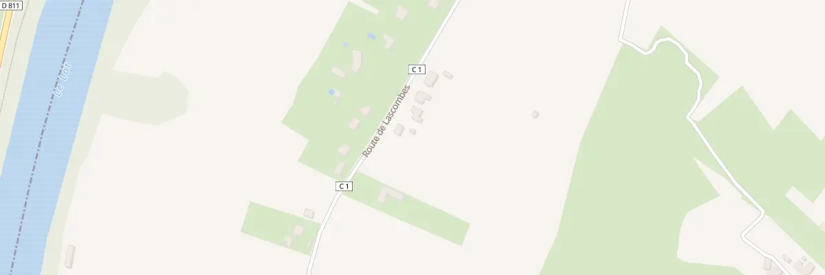 Plan du 864 Rte de Lascombes à Touzac