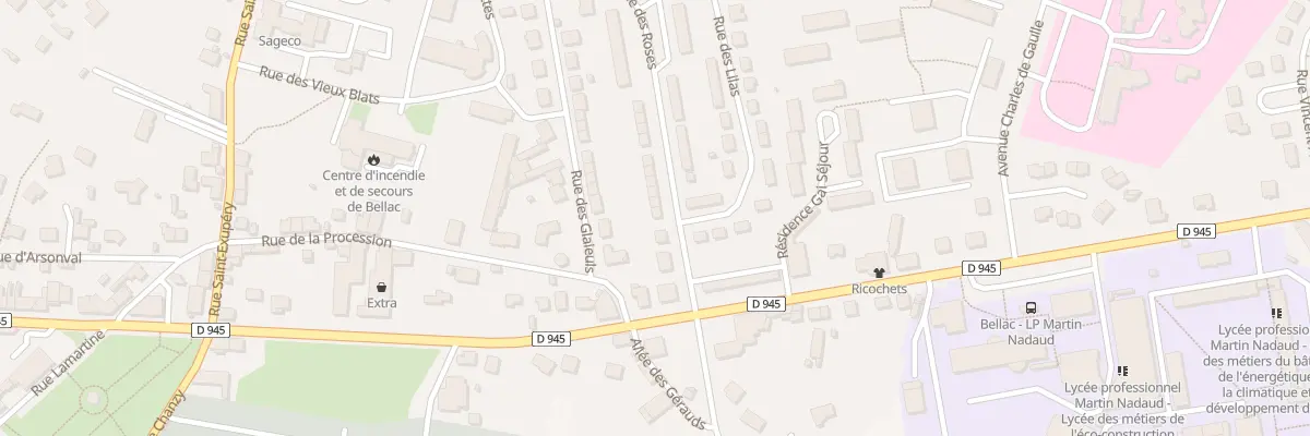 Plan du 5 Rue des Roses à Bellac