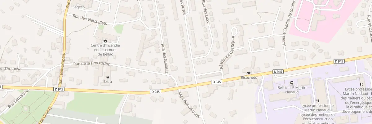 Plan du 3 Rue des Roses à Bellac