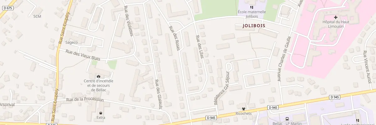 Plan du 8 Rue des Roses à Bellac