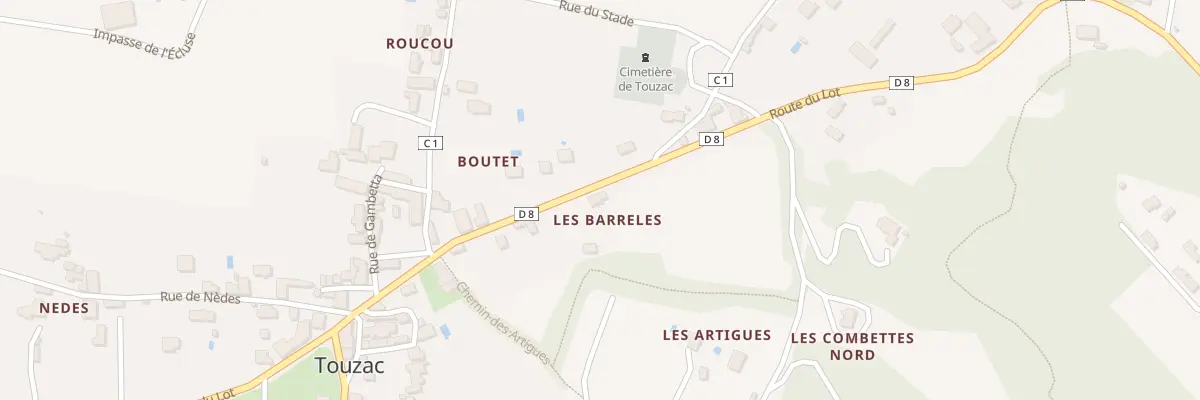 Plan du 5052 Les Barreles à Touzac