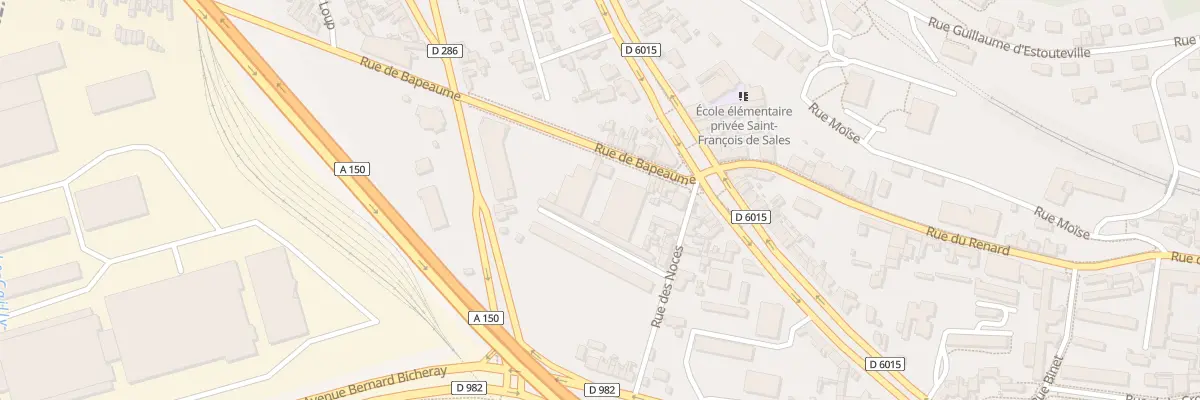 Plan du 3Q Rue de Bapeaume à Rouen