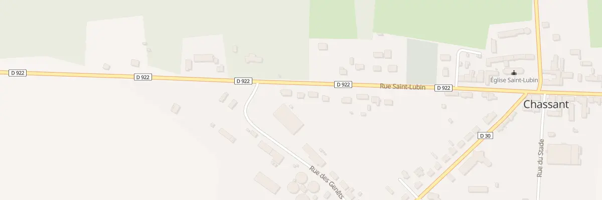 Plan du 70 Rue St Lubin à Chassant