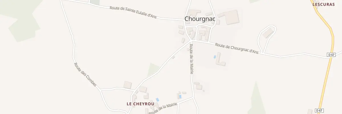 Plan du 7000 Le Bourg à Chourgnac