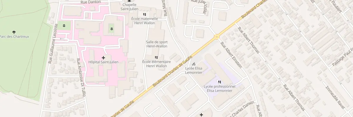 Plan du 90 Bd Charles de Gaulle au Petit-Quevilly
