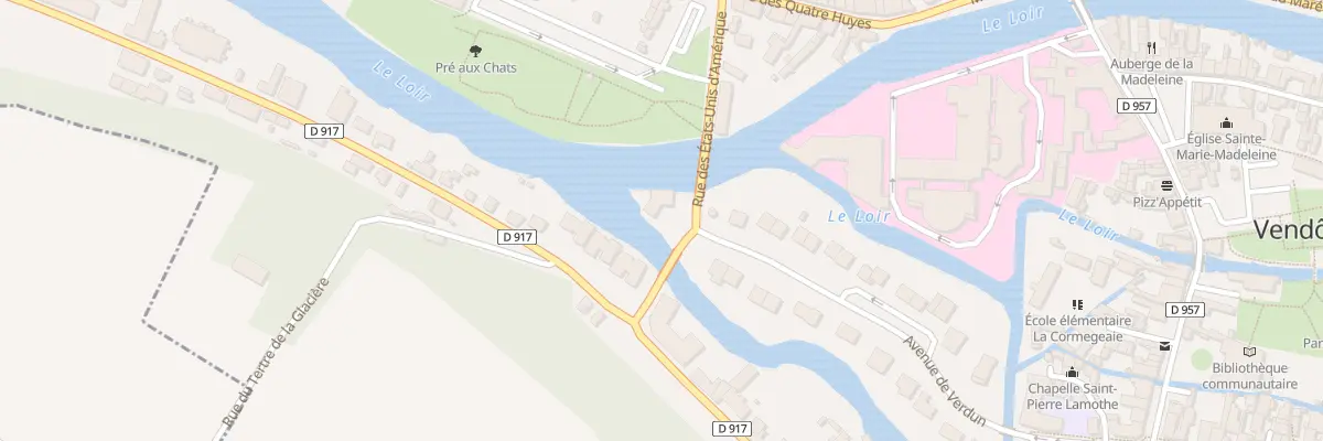 Plan du 1 Rue des Etats-Unis d’Amérique à Vendôme