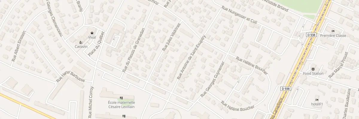 Plan du 16 Rue Antoine de Saint-Exupéry au Grand-Quevilly