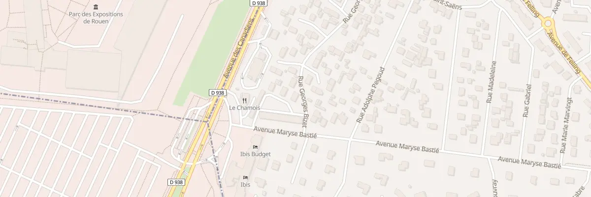 Plan du 1 Rue Georges Bizet à Saint-Étienne-du-Rouvray