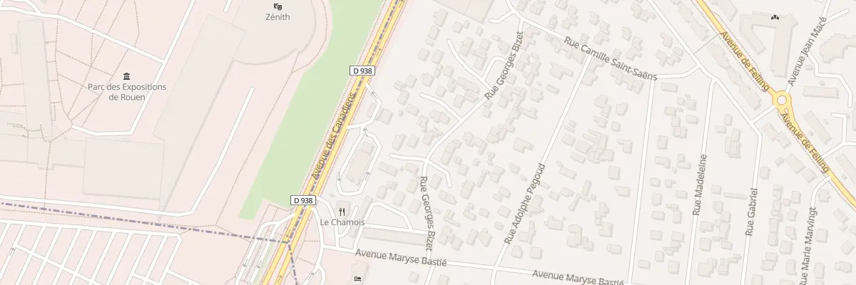 Plan du 5 Rue Georges Bizet à Saint-Étienne-du-Rouvray