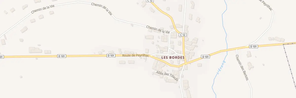Plan du 5000 Les Bordes à Oradour-sur-Glane