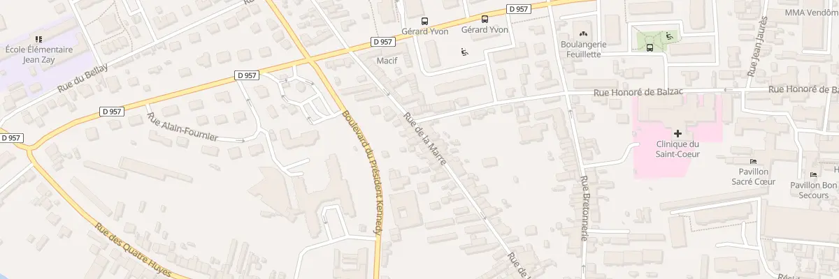 Plan du 74 Rue de la Marre à Vendôme