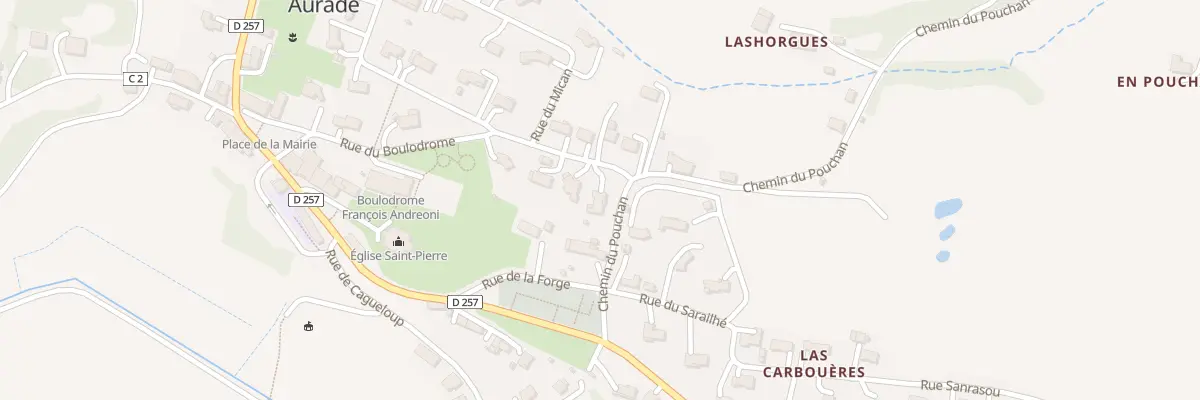 Plan du 256 Rue du Boulodrome à Auradé