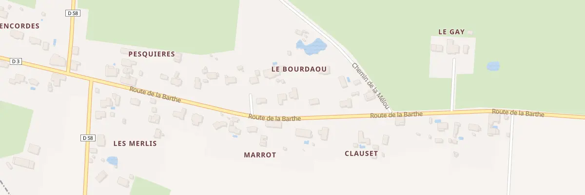 Plan du 385 Rte de la Barthe à Plagnole