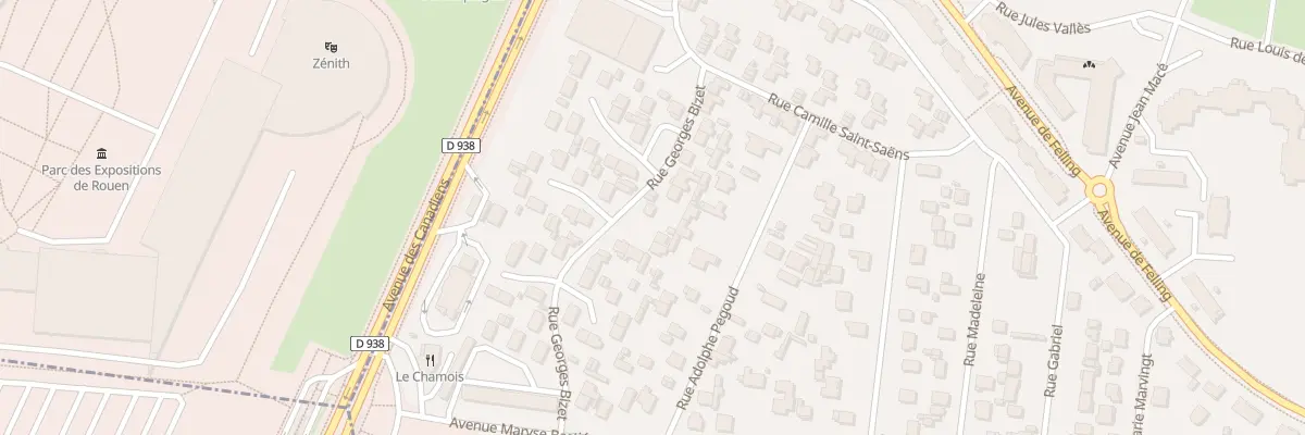 Plan du 18 Rue Georges Bizet à Saint-Étienne-du-Rouvray