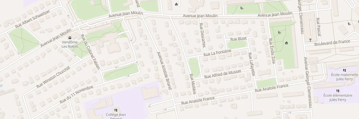 Plan du 10 Rue Molière à Vendôme