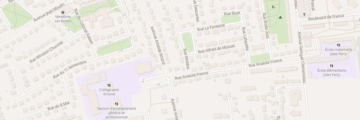 Plan du 2 Rue Molière à Vendôme