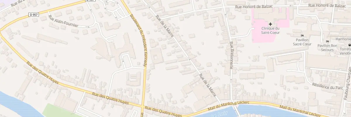 Plan du 44 Rue de la Marre à Vendôme
