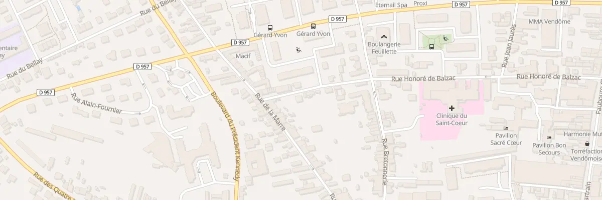 Plan du 26 Rue Honoré de Balzac à Vendôme