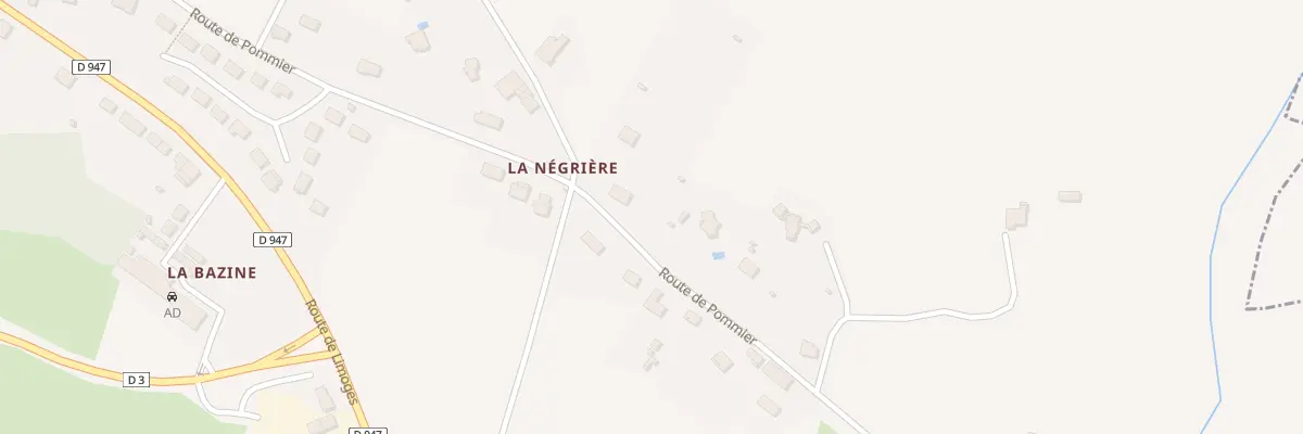 Plan du 33 Rte de Pommier à Bellac