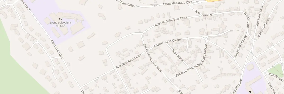 Plan du 22 Rue Pierre Jacques Feret à Dieppe