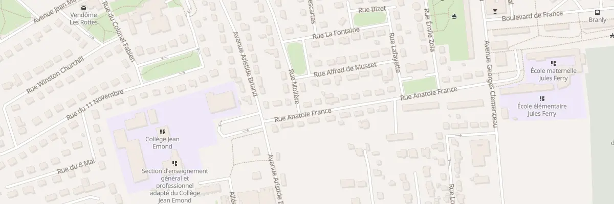 Plan du 23 Rue Anatole France à Vendôme