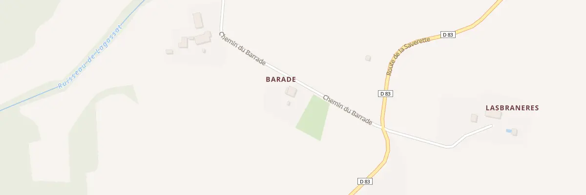 Plan du 24 Baradé à Lautignac