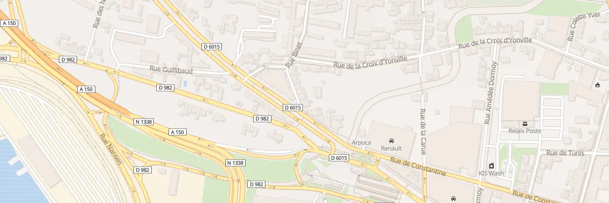 Plan du 2 Rue Binet à Rouen