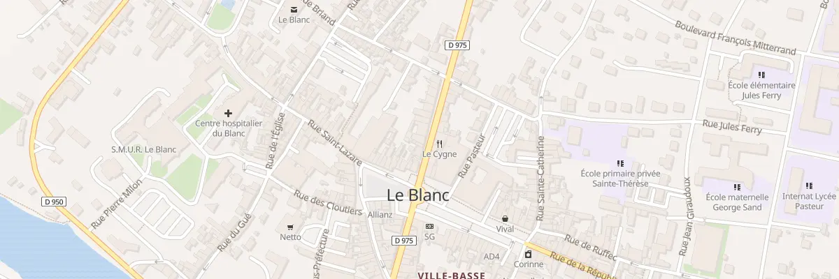 Plan du 5 Av Gambetta au Blanc