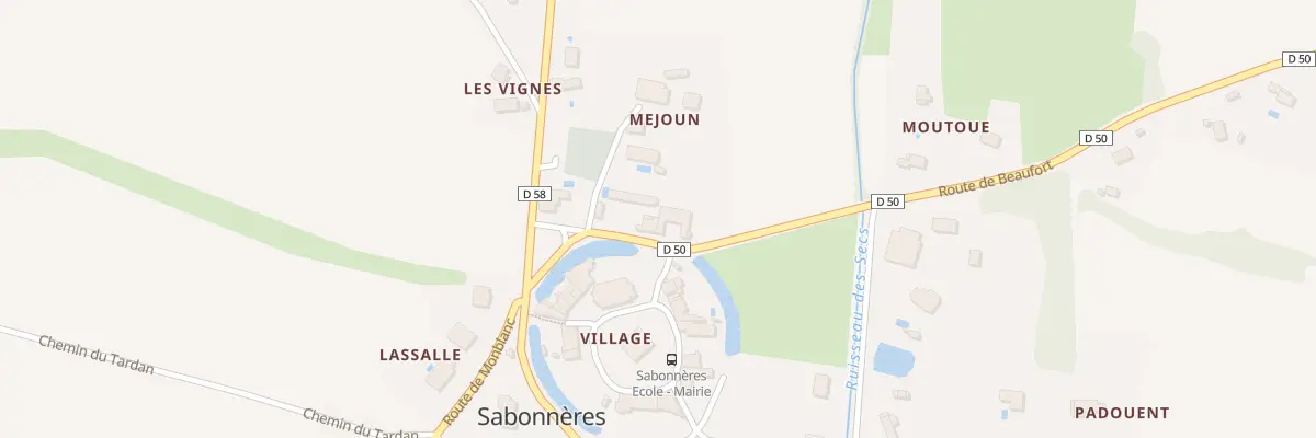 Plan du 91 Rte de Beaufort à Sabonnères