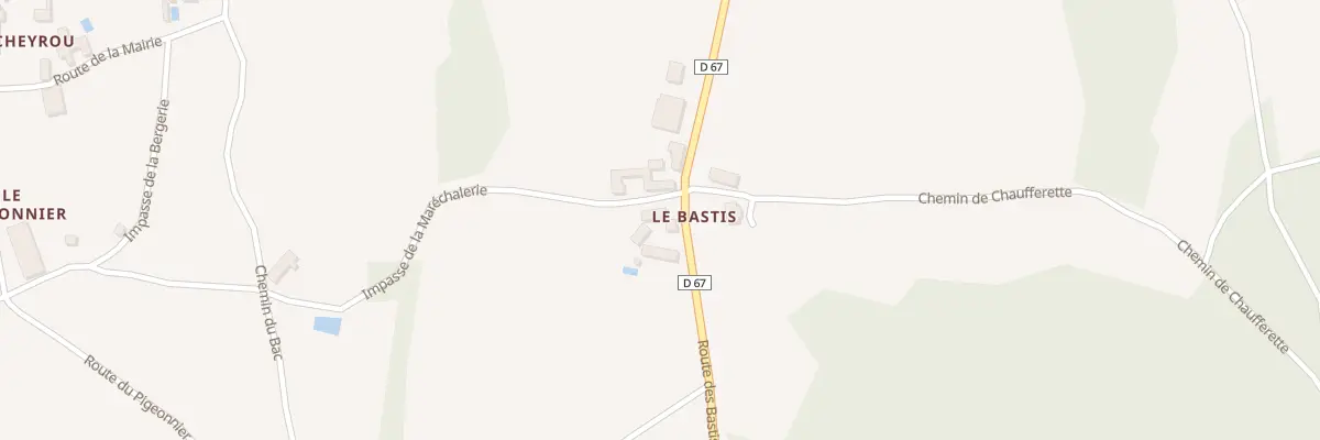 Plan du 9000 Le Bastis à Chourgnac