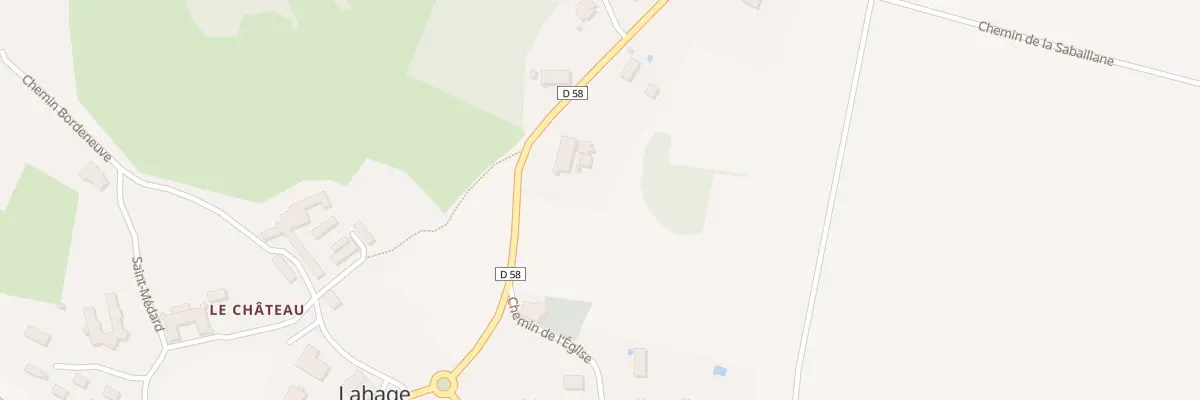 Plan du 270 Rte de Sabonneres à Lahage
