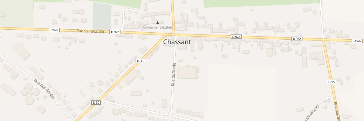 Plan du 2 Rue du Stade à Chassant