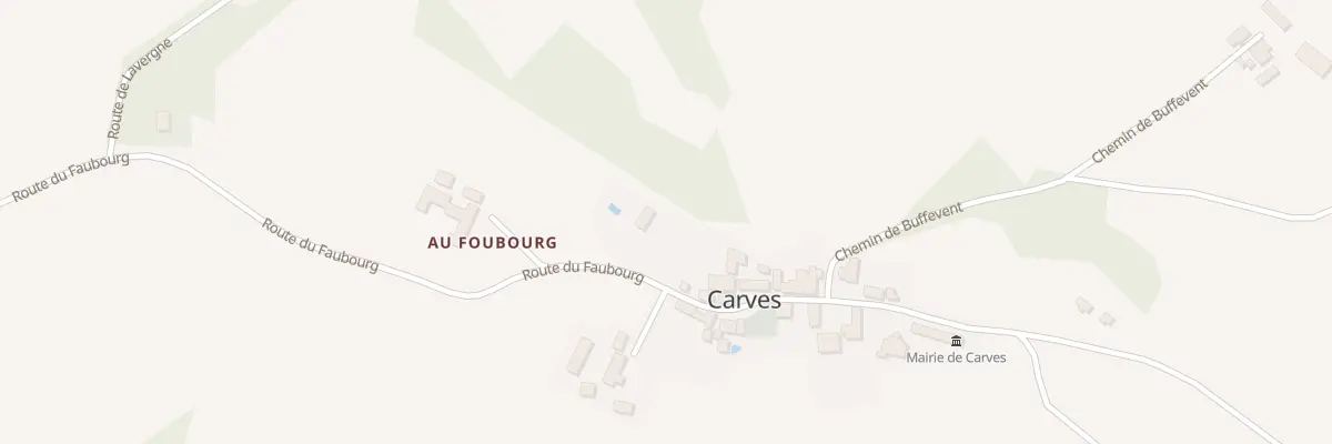 Plan du 40 Le Faubourg à Carves