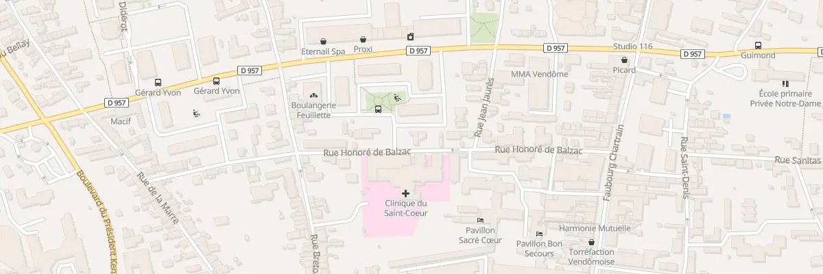 Plan du 25 Rue Honoré de Balzac à Vendôme