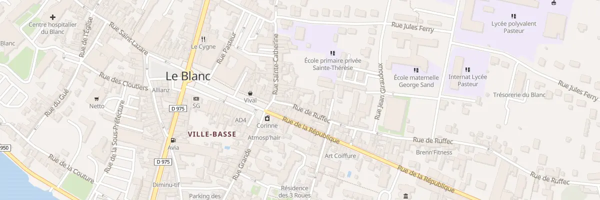 Plan du 9 Rue de Ruffec au Blanc