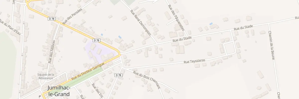 Plan du 8 Rue du Stade à Jumilhac-le-Grand