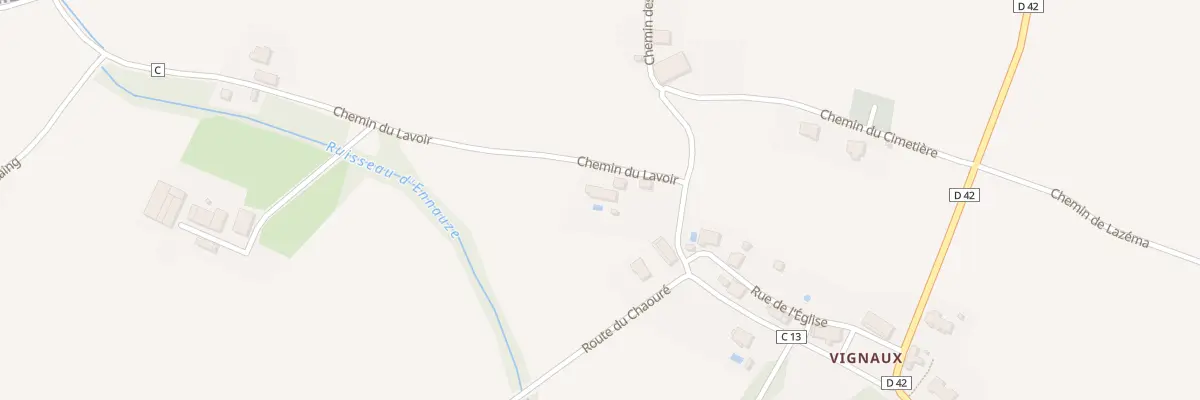 Plan du Village à Vignaux