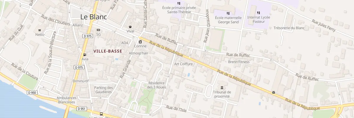Plan du 22 Rue des 3 Roues au Blanc