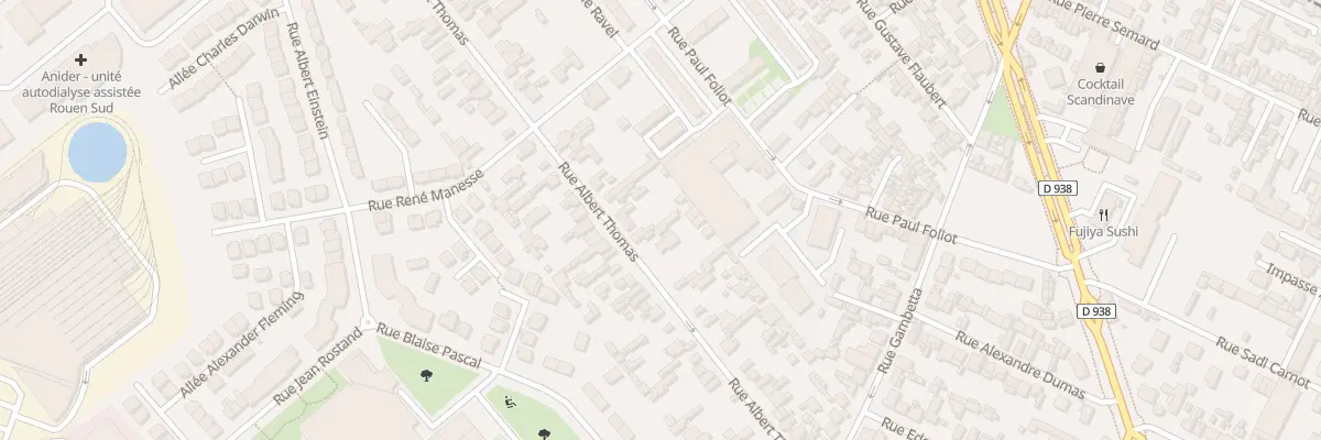 Plan du 93 Rue Albert Thomas au Petit-Quevilly