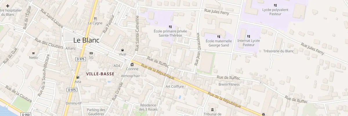 Plan du 25 Rue de Ruffec au Blanc