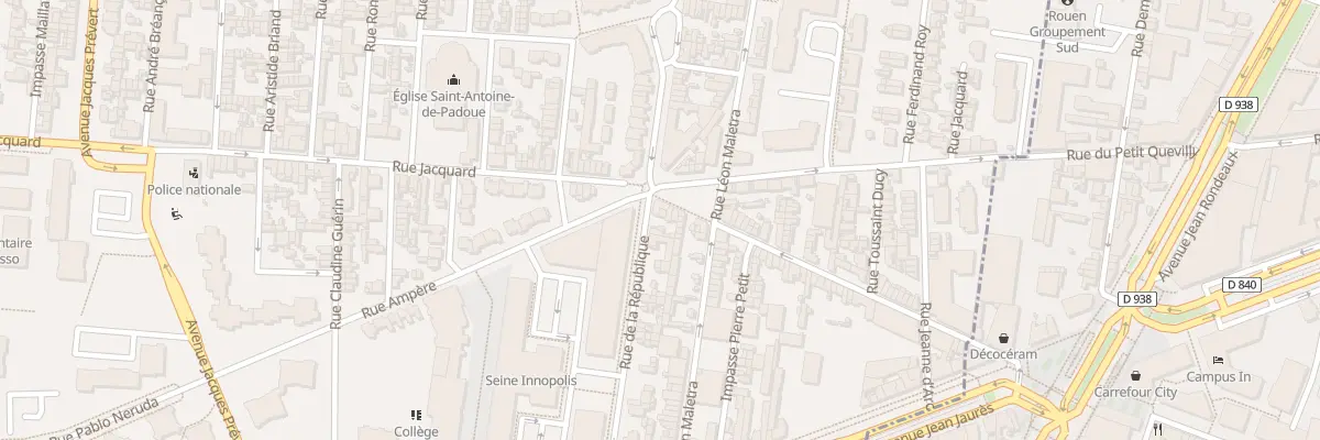 Plan du 77 Rue de la République au Petit-Quevilly